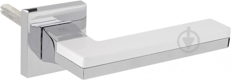 Ручка на розетке RDA Domino хром/белый - фото 1 Ручка на розетке RDA Domino хром/белый - фото 1