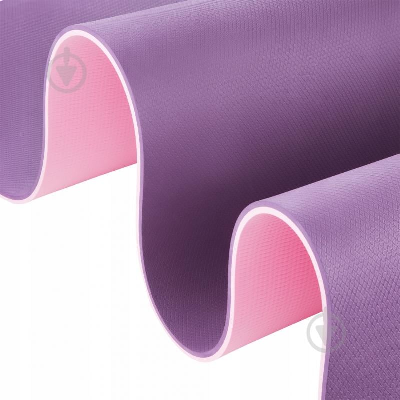 Коврик для йоги и фитнеса 4fizjo 180 x 60 x 0,6 см TPE Violet/Pink (P-5907739316950) фиолетово-розовый - фото 2