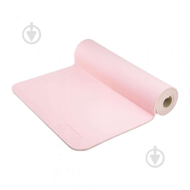 Килимок для йоги та фітнесу 4fizjo 180 x 60 x 1 см TPE Pink/Grey (P-5907739311900) сіро-рожевий - фото 4