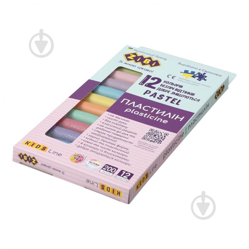 Пластилин PASTEL 12 цветов ZB.6240 ZiBi - фото 1