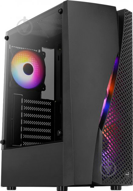 Корпус AeroCool Wave-G-BK-v2 FRGB Tempered glass Black - фото 1