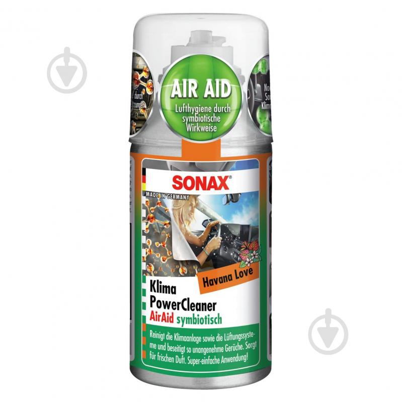 Очиститель кондиционера SONAX Klima Power Cleaner Air Aid антибактериальный Havana Love 323800 оригинальный - фото 1