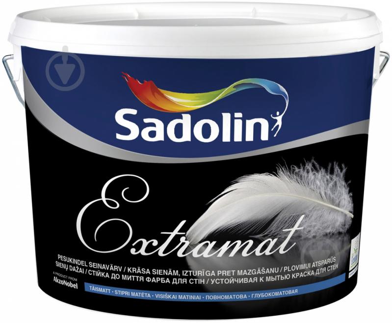 Фарба латексна водоемульсійна Sadolin Inova extramat WO глибокий мат білий 10 л - фото 1