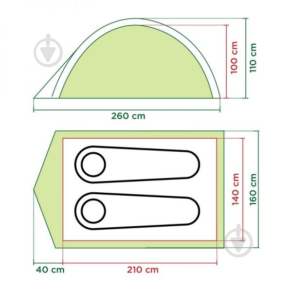 Палатка туристическая Coleman Darwin 2 64020 - фото 5
