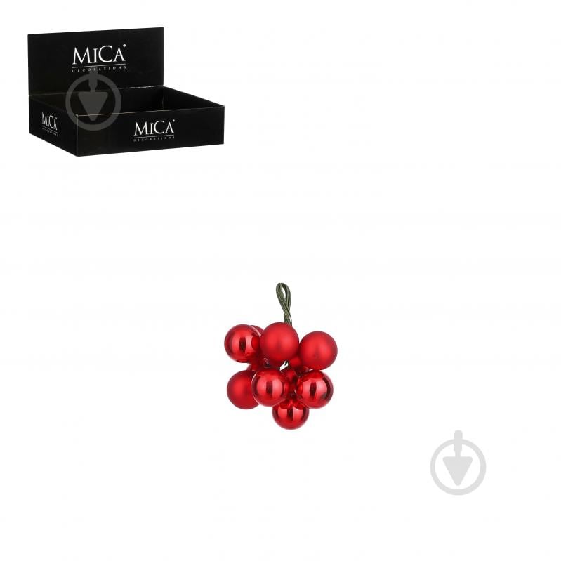 Декорация новогодняя Edelman Стеклянные шары красные, диам. 2 см - фото 2 Декорация новогодняя Edelman Стеклянные шары красные, диам. 2 см - фото 2