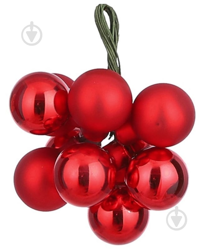 Декорация новогодняя Edelman Стеклянные шары красные, диам. 2 см - фото 1 Декорация новогодняя Edelman Стеклянные шары красные, диам. 2 см - фото 1