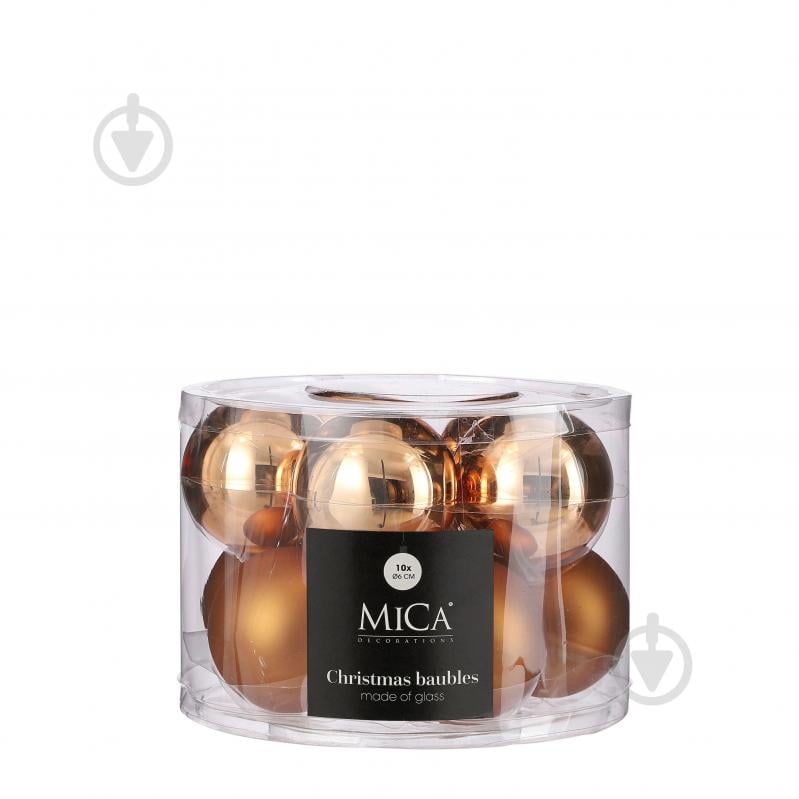 Декорация новогодняя Edelman Стеклянные шары медные, 10 шт, диам. 6 см - фото 2 Декорация новогодняя Edelman Стеклянные шары медные, 10 шт, диам. 6 см - фото 2