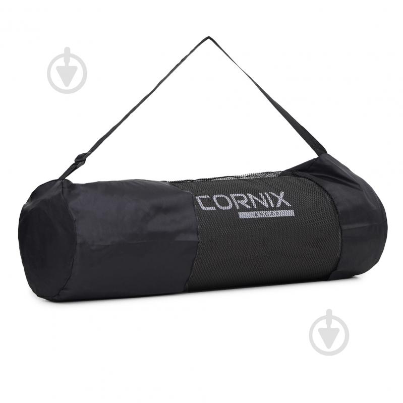 Коврик для йоги и фитнеса Cornix 183 x 61 x 1 cм XR-0013 Black черный - фото 5