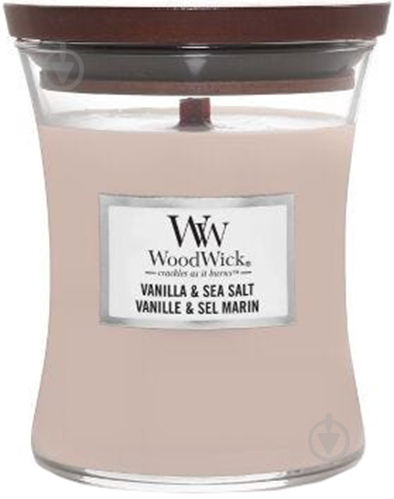 Свеча ароматическая Woodwick Medium Vanilla Sea Salt 275 г - фото 1