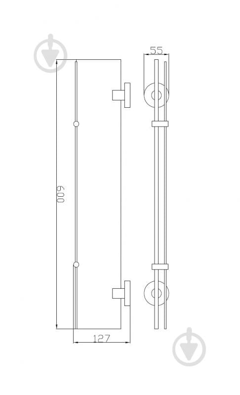 Полочка стеклянная Aqua Rodos Gloria Gun Metal (АР000105354) - фото 2