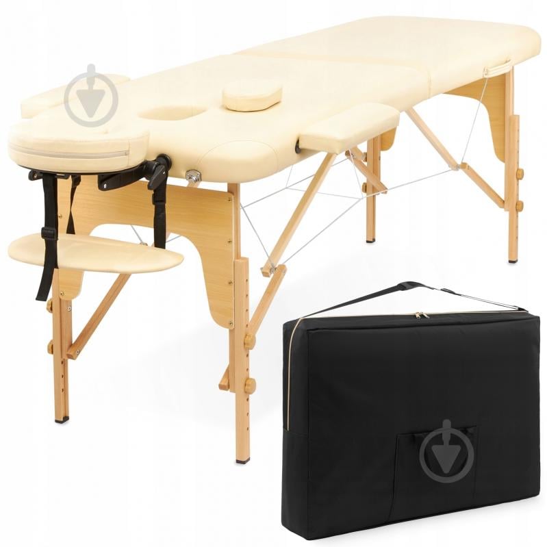 Массажный стол 4fizjo складной Massage Table Wood W60 Beige (P-5907739318350) - фото 1