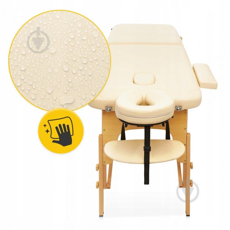 Массажный стол 4fizjo складной Massage Table Wood W60 Beige (P-5907739318350) - фото 3