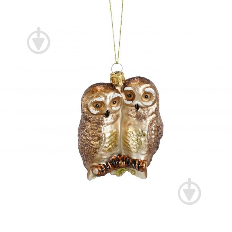 Декорация новогодняя Edelman Украшение «Сова», коричневая, стекло, 7,5×5×10 см - фото 1 Декорация новогодняя Edelman Украшение «Сова», коричневая, стекло, 7,5×5×10 см - фото 1