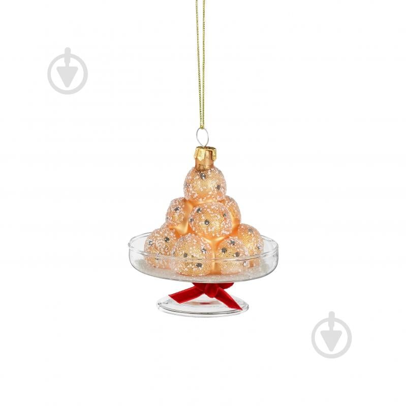 Декорация новогодняя Edelman Украшение «Олибол» традиционный голландский пончик, золотое, стекло, 8,5×8 см - фото 1 Декорация новогодняя Edelman Украшение «Олибол» традиционный голландский пончик, золотое, стекло, 8,5×8 см - фото 1