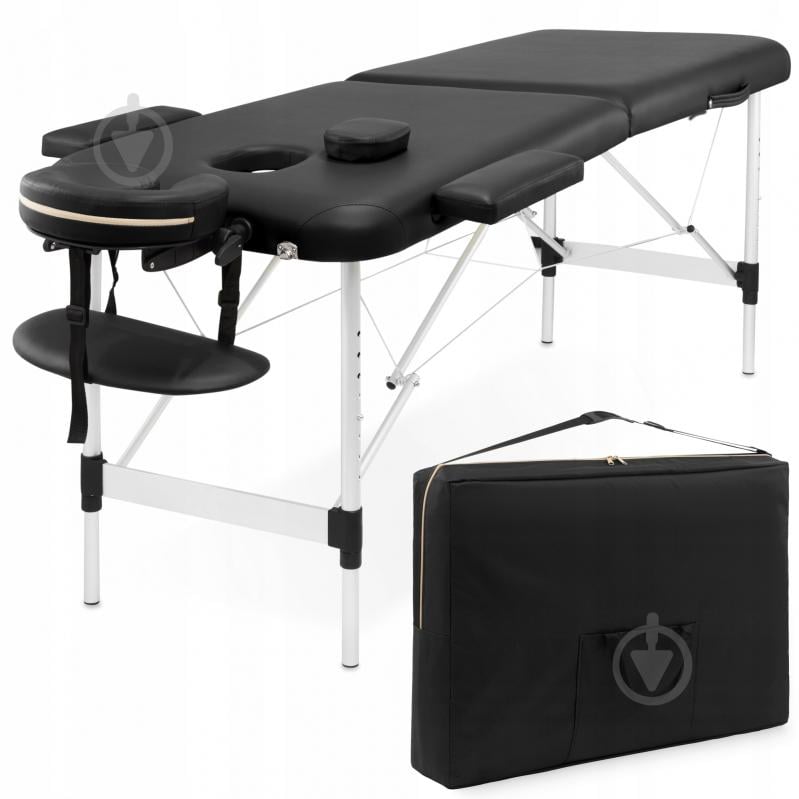 Масажний стіл 4fizjo складний Massage Table Alu W60 Black (P-5907739318374) - фото 1