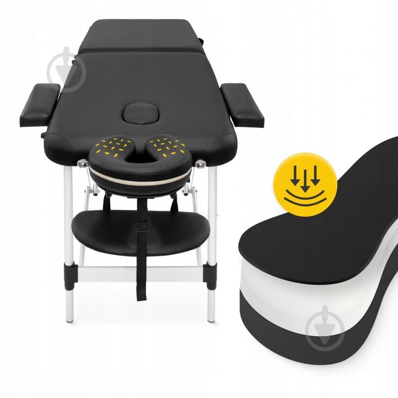Масажний стіл 4fizjo складний Massage Table Alu W60 Black (P-5907739318374) - фото 6
