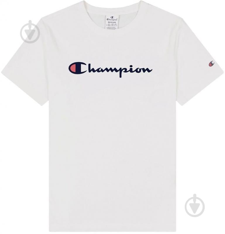 Футболка Champion Big Script Logo Icon 116578-WW036/WAY р.L білий - фото 1