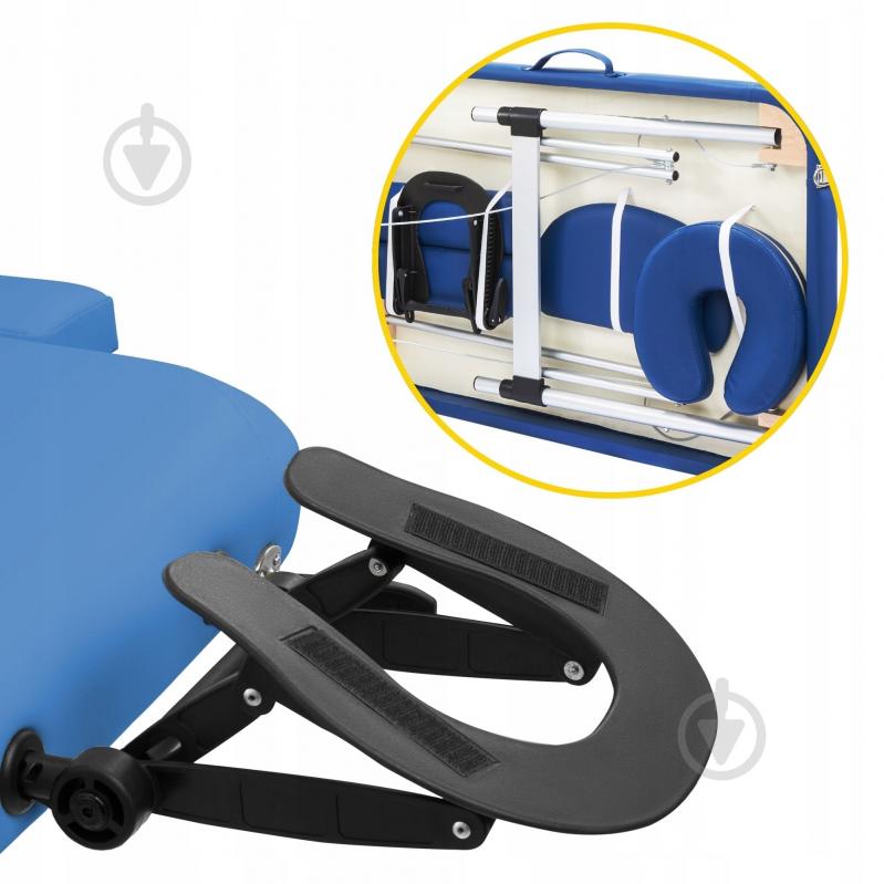 Масажний стіл 4fizjo складний Massage Table Alu W60 Blue (P-5907739318404) - фото 10