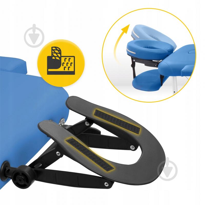 Масажний стіл 4fizjo складний Massage Table Alu W60 Blue (P-5907739318404) - фото 3