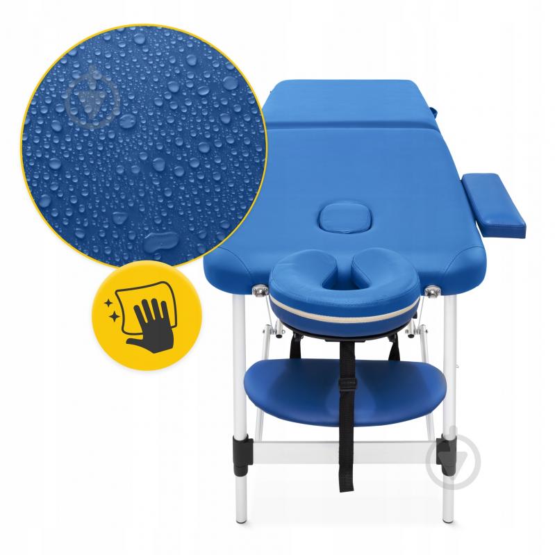 Масажний стіл 4fizjo складний Massage Table Alu W60 Blue (P-5907739318404) - фото 4