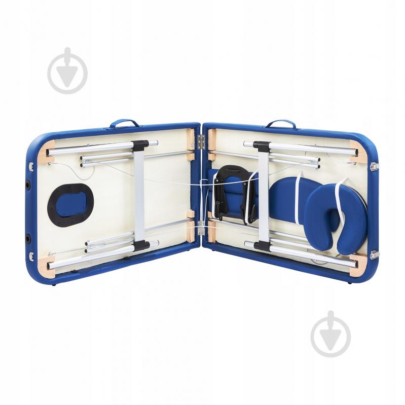 Масажний стіл 4fizjo складний Massage Table Alu W60 Blue (P-5907739318404) - фото 4