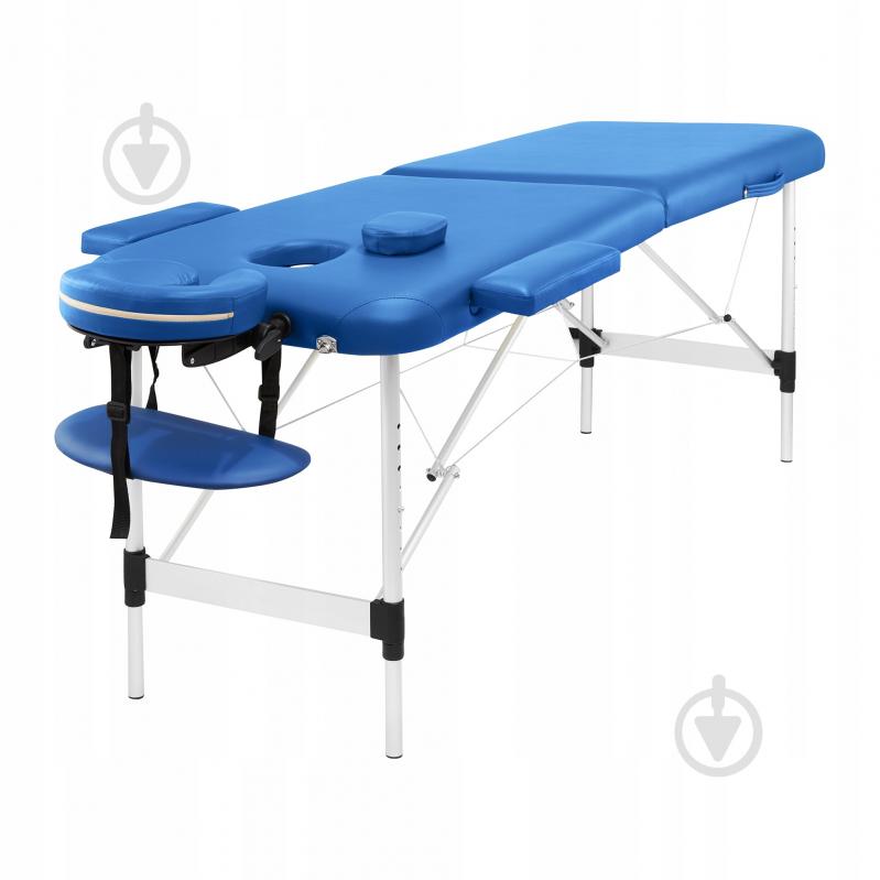 Масажний стіл 4fizjo складний Massage Table Alu W60 Blue (P-5907739318404) - фото 9