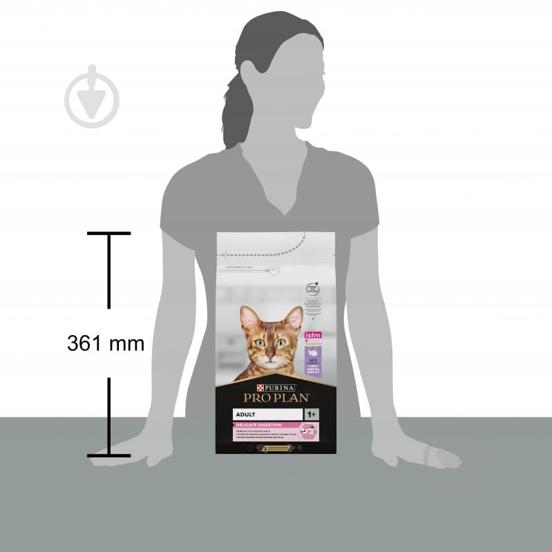 Корм сухой для котов ProPlan by Purina Adult 1+ Delicate Digestion с чувствительной пищеварительной системой с индейкой 1,5 кг - фото 4 Корм сухой для котов ProPlan by Purina Adult 1+ Delicate Digestion с чувствительной пищеварительной системой с индейкой 1,5 кг - фото 4