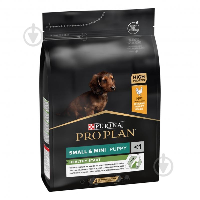 Корм сухой ProPlan by Purina Small & Mini Puppy <1 Healthy Start для щенков с курицей 3 кг - фото 2