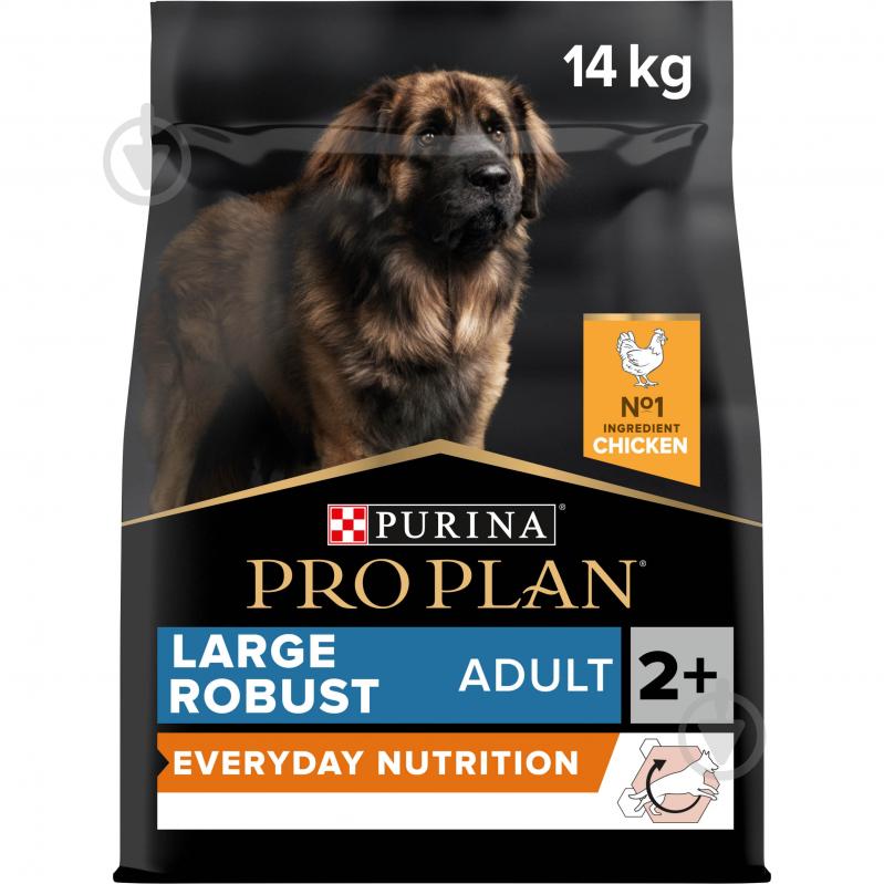Корм сухой ProPlan by Purina Large Robust Adult 2+ Everyday Nutrion для взрослых собак с курицей 14 кг - фото 1 Корм сухой ProPlan by Purina Large Robust Adult 2+ Everyday Nutrion для взрослых собак с курицей 14 кг - фото 1