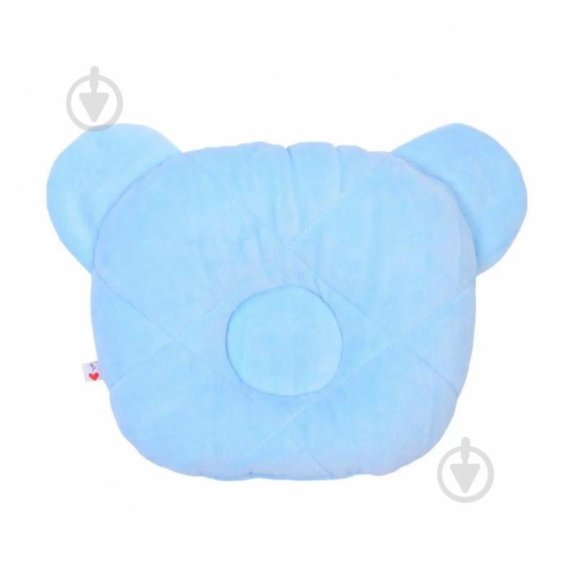 Подушка ортопедическая Baby Veres Velour Blue Medium голубой 24x27 см - фото 1