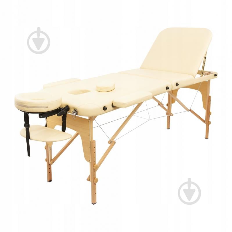 Масажний стіл 4fizjo складний Massage Table+ Wood W60 Beige (P-5907739318367) - фото 10