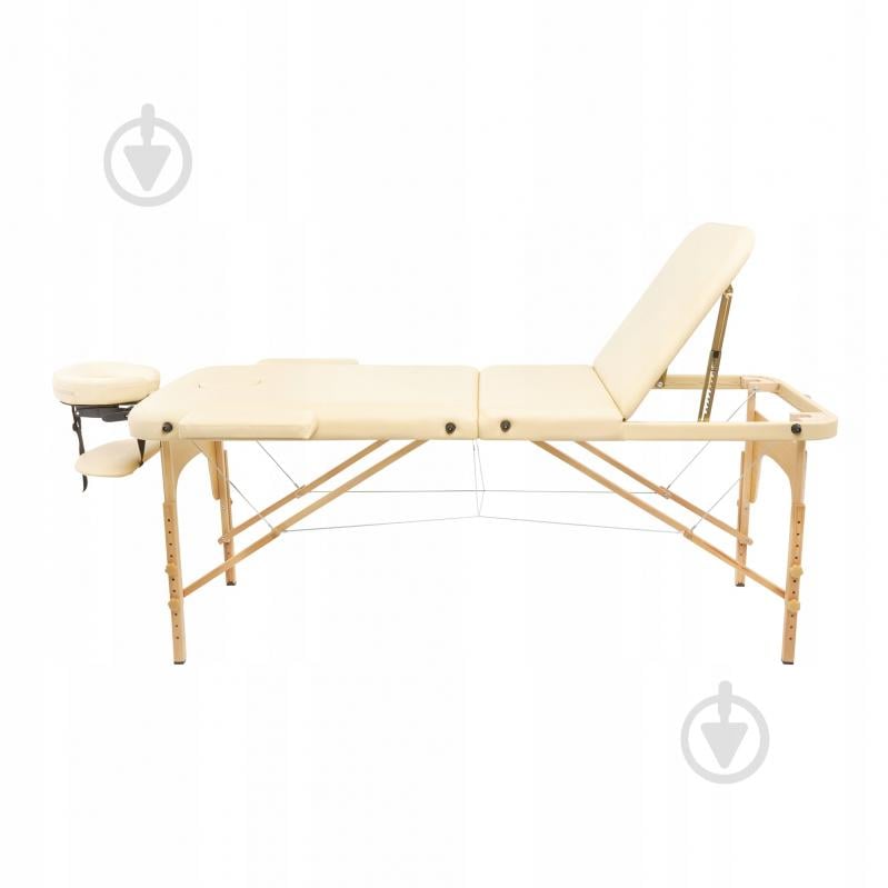 Масажний стіл 4fizjo складний Massage Table+ Wood W60 Beige (P-5907739318367) - фото 12