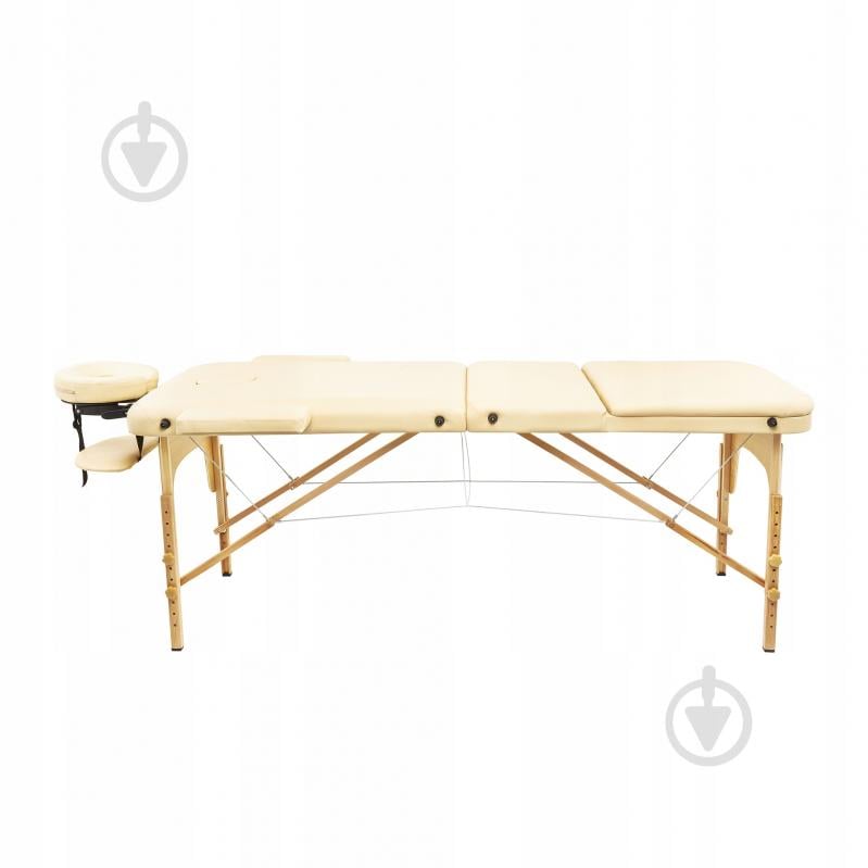 Масажний стіл 4fizjo складний Massage Table+ Wood W60 Beige (P-5907739318367) - фото 4