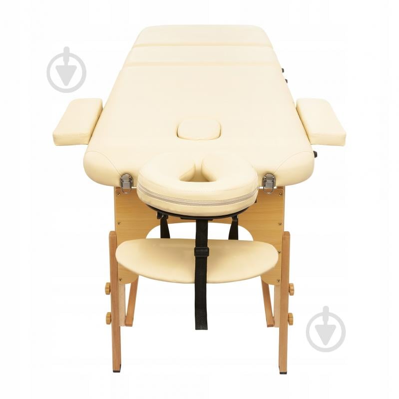 Масажний стіл 4fizjo складний Massage Table+ Wood W60 Beige (P-5907739318367) - фото 9