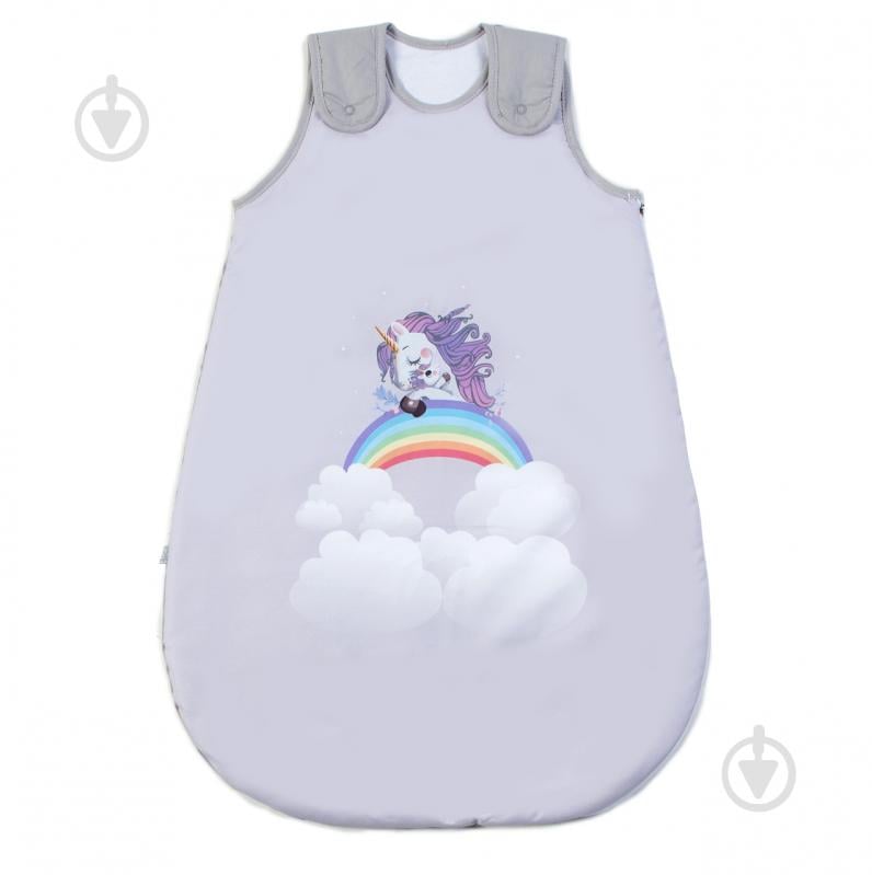 Спальний мішок для дівчинки Baby Veres Unicorn love р.56 сірий - фото 1