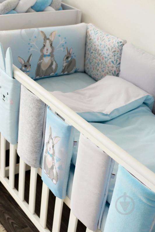 Захист на дитяче ліжко Summer Bunny blue Baby Veres в асортименті - фото 2