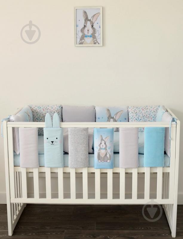 Захист на дитяче ліжко Summer Bunny blue Baby Veres в асортименті - фото 1