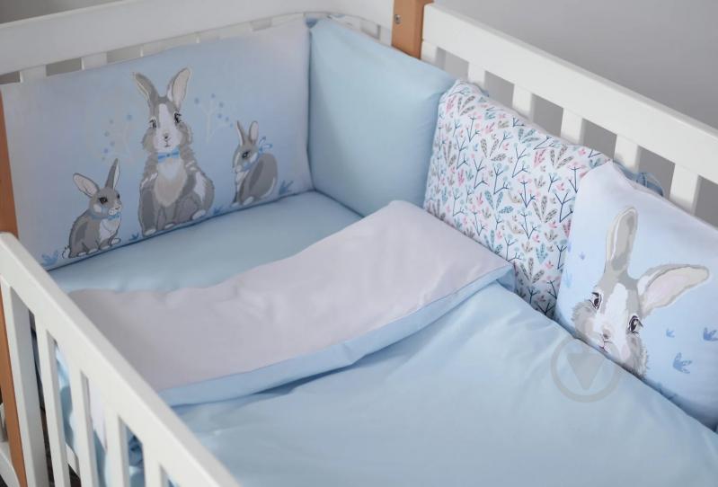 Комплект для дитячого ліжечка Baby Veres Summer Bunny New блакитний - фото 1