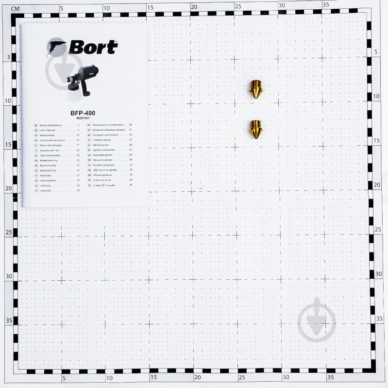Краскораспылитель Bort с технологией HVLP и регулировкой расхода краски BFP-400 - фото 9