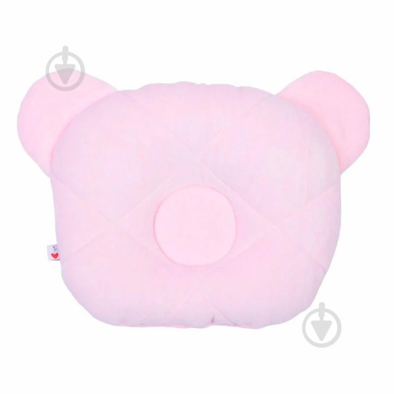 Подушка ортопедическая Baby Veres Velour Pink Lignt розовый 32х24 см - фото 1