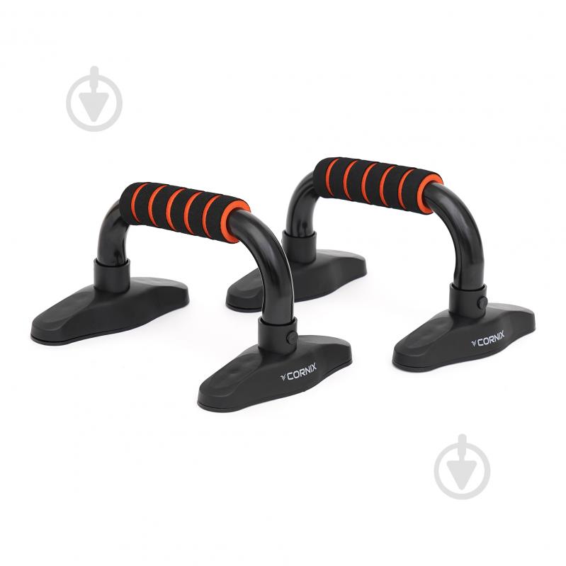 Упоры для отжимания Cornix Push-up Bars XR-0168 Black/Orange - фото 1