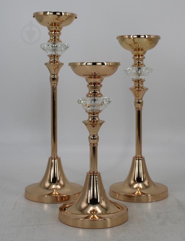 Свічник Scintilla метал скло золотий 12х12х27 см (91373C) Inari - фото 2 Свічник Scintilla метал скло золотий 12х12х27 см (91373C) Inari - фото 2