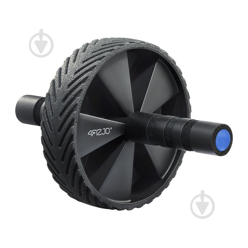 Ролик для пресса 4fizjo (гимнастическое колесо) Ab Wheel Black/Blue (P-5907739314857) - фото 1