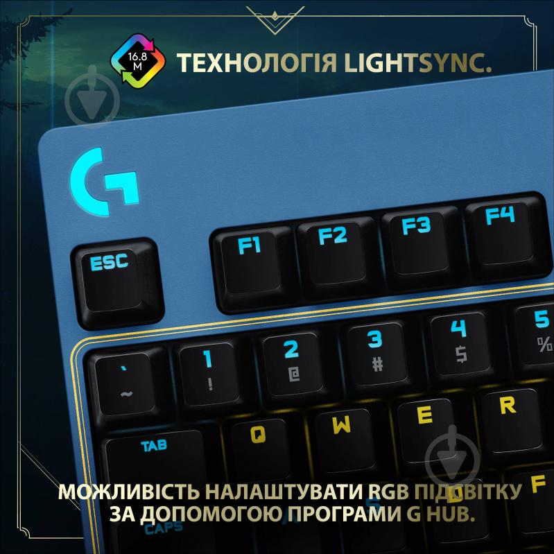 Клавиатура Logitech G PRO Mechanical Keyboard League of Legends Edition - LOL-WAVE2 USB (920-010537) - фото 6