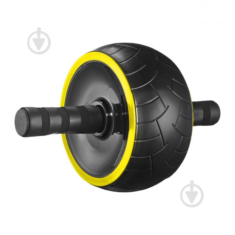 Ролик для преса 4fizjo (гімнастичне колесо) Ab Wheel XL Black/Yellow (P-5907739314444) - фото 2