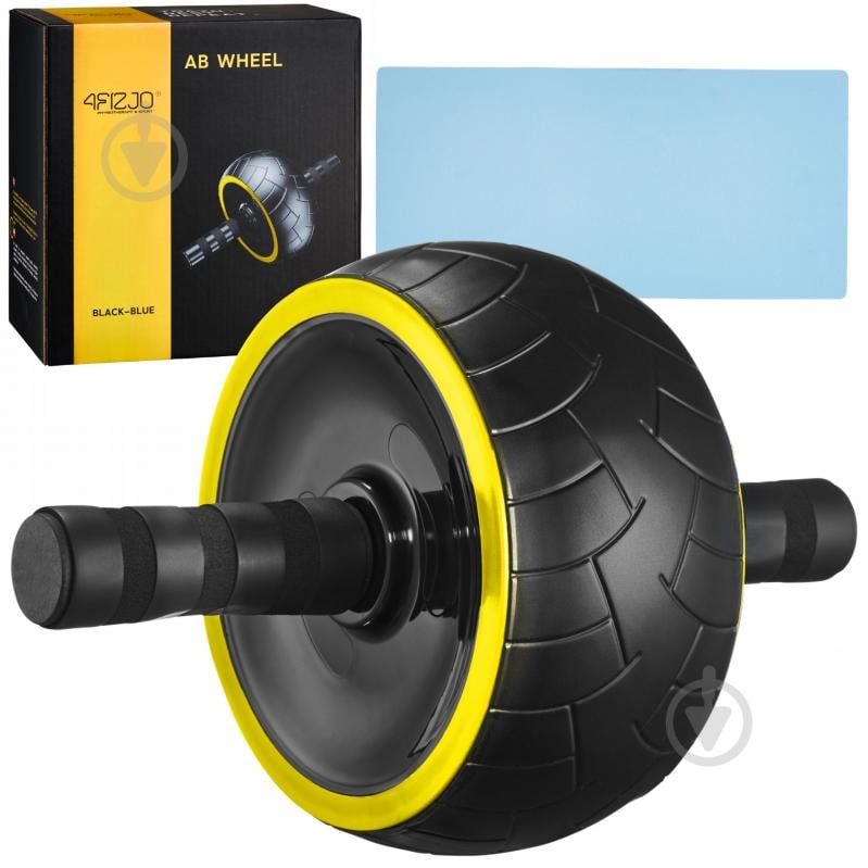 Ролик для преса 4fizjo (гімнастичне колесо) Ab Wheel XL Black/Yellow (P-5907739314444) - фото 1