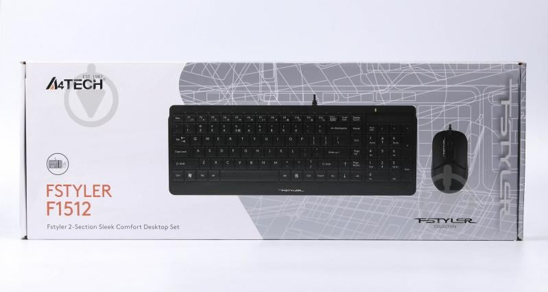 Комплект клавиатура и мышь A4Tech F1512 (Black) - фото 4