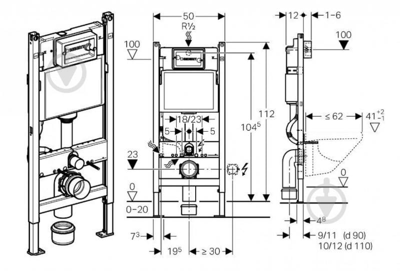 Система инсталляции Geberit Duofix 458.126.00.1 + Kolo Idol M1310000U - фото 3