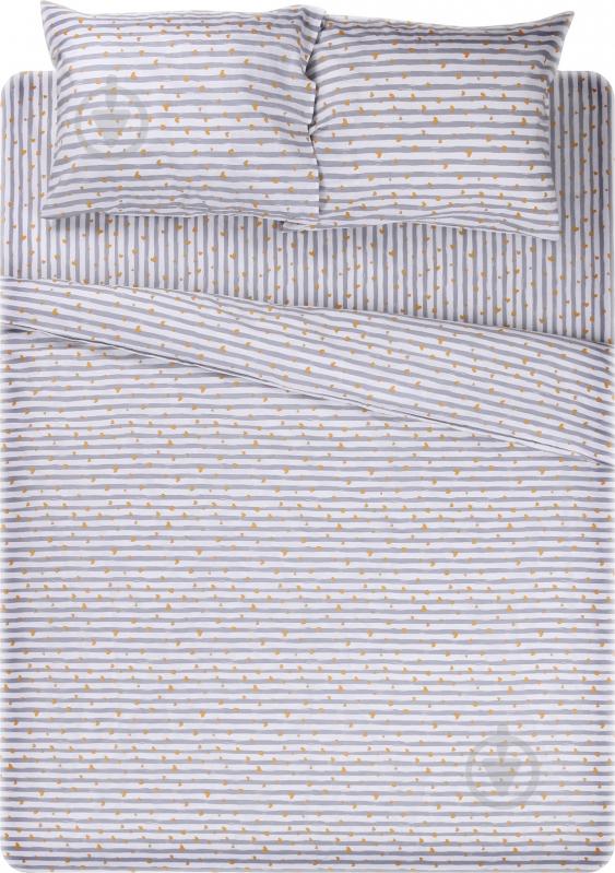 Комплект постельного белья Basic 2 серый с белым La Nuit - фото 1