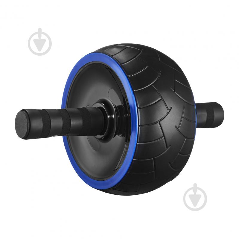 Ролик для йоги 4fizjo (гимнастическое колесо) Ab Wheel XL Black/Blue (P-5907739314437) - фото 3